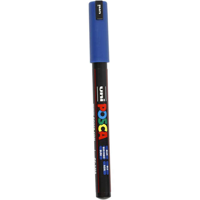 Marqueur Posca, dim. PC-1MR, trait 0,7 mm, extra fin, bleu, 1 pièce