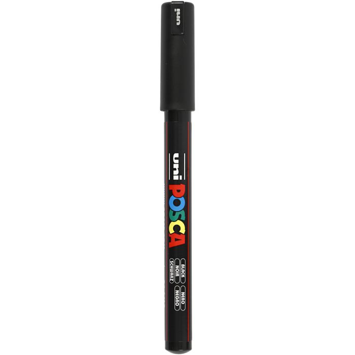 Marqueur Posca, dim. PC-1MR, trait 0,7 mm, extra fin, noir, 1 pièce