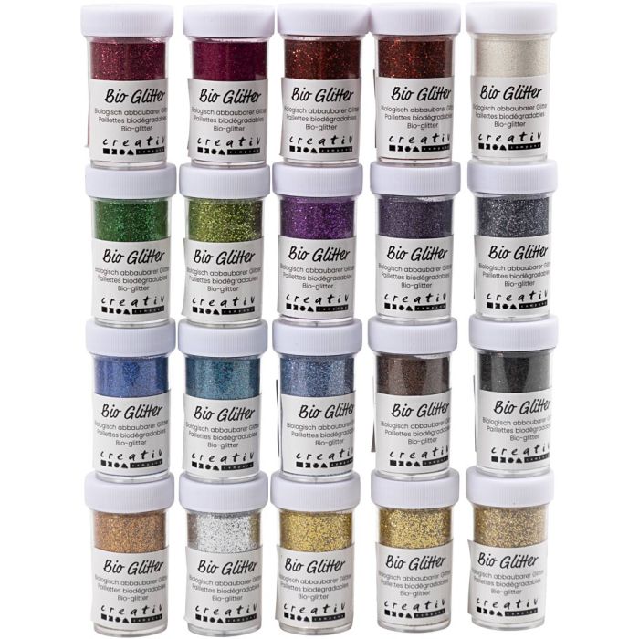 Biopaillettes, ass. de couleurs, 20x27 ml/ 1 Pq.