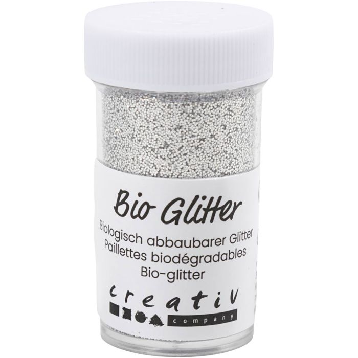 Biopaillettes, argent, 27 ml, 15 gr/ 1 boîte