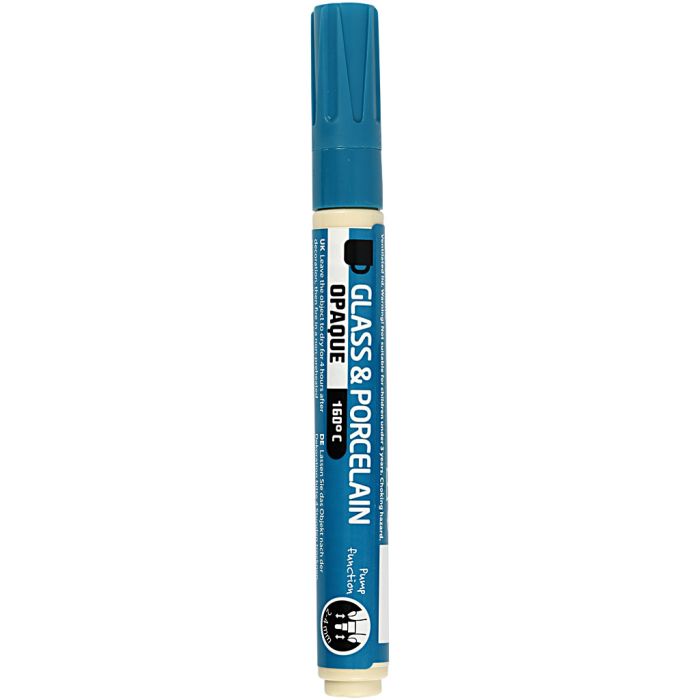 Peinture pour verre et porcelaine, trait 2-4 mm, opaque, turquoise, 1 pièce