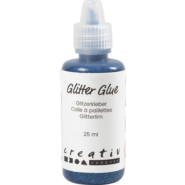 Colle à paillettes, bleu foncé, 25 ml/ 1 flacon
