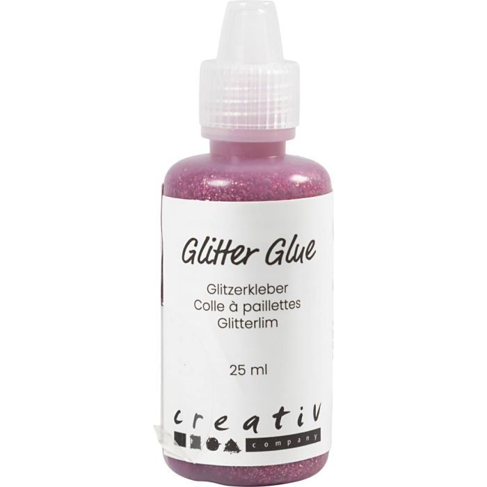 Colle à paillettes, rose, 25 ml/ 1 flacon