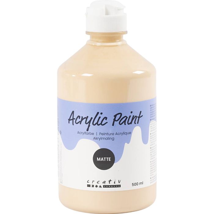 Peinture Acrylique Mate, beige clair, 500 ml/ 1 flacon