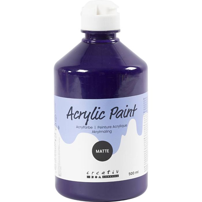 Peinture Acrylique Mate, violet, 500 ml/ 1 flacon
