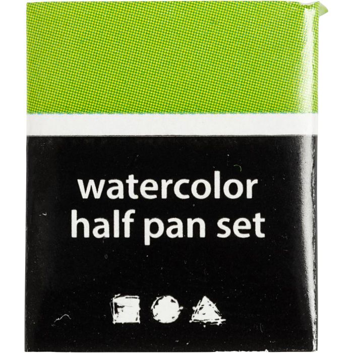 Aquarelles Art, ½-pan, dim. 10x15x20 mm, vert clair, 1 pièce