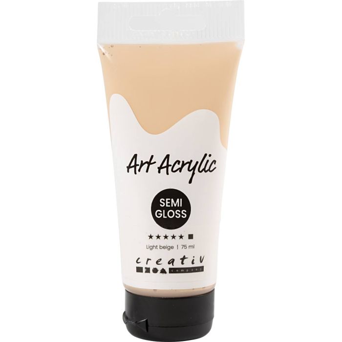 Peinture Acrylique, semi-brillant, opaque, beige clair, 75 ml/ 1 flacon