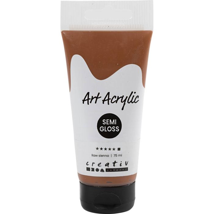 Peinture Acrylique, semi-brillant, opaque, raw sienna, 75 ml/ 1 flacon