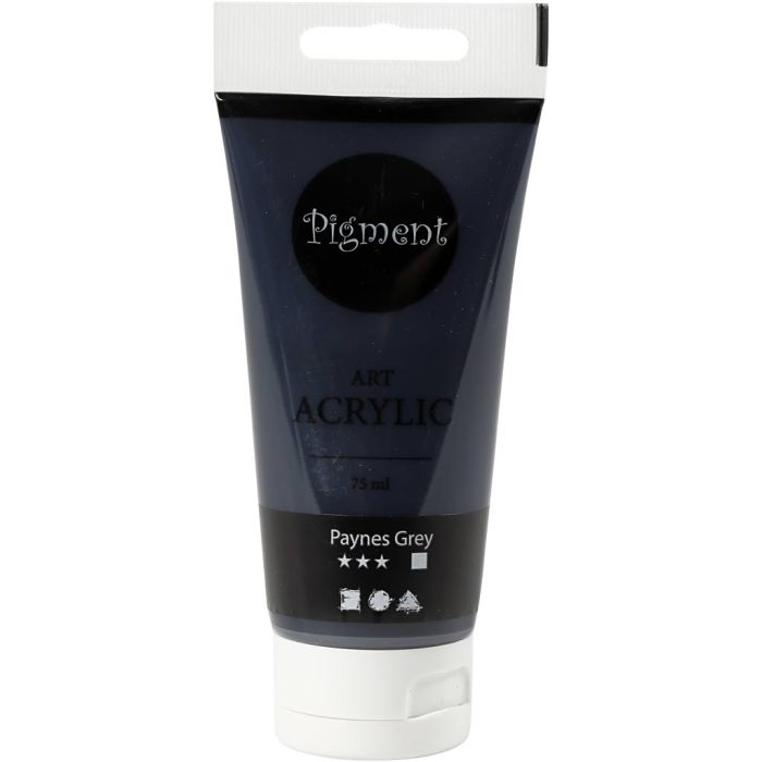 Peinture Acrylique, semi-brillant, transparent, Paynes Grey, 75 ml/ 1 flacon