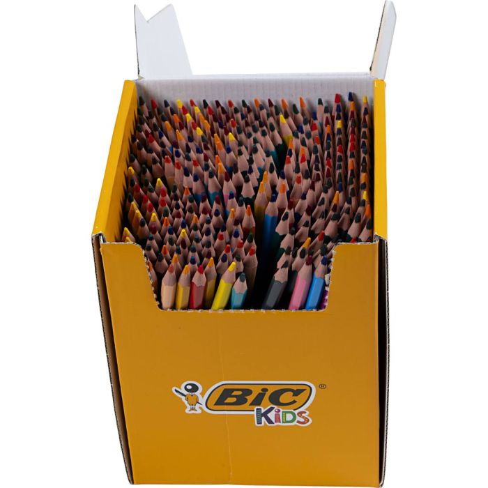 BIC Crayons de Couleur Triangulaires Evolution, L : 17,5 cm, mine 3 mm, ass. de couleurs, 288 pièces/ 1 Pq.