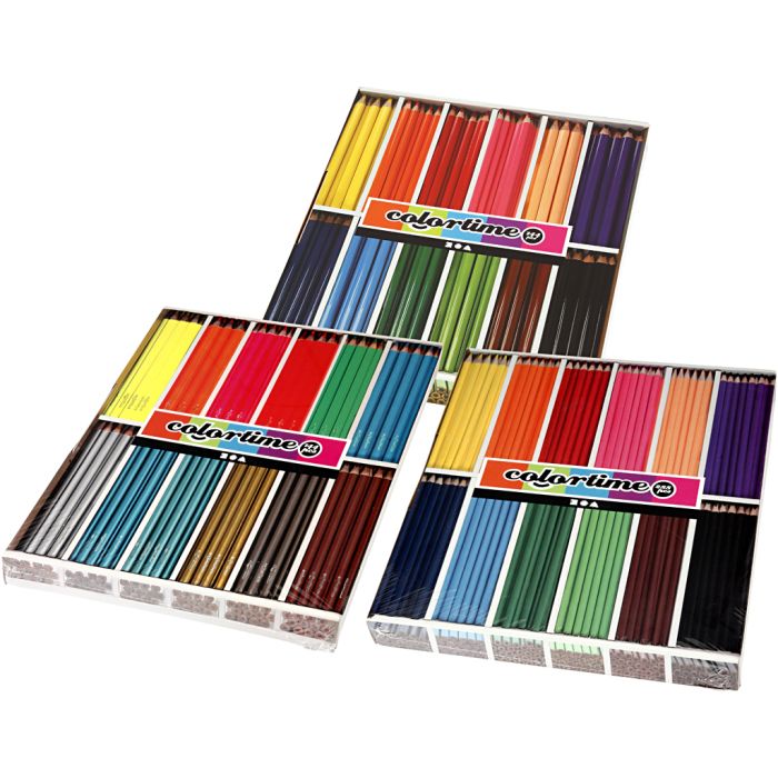 Crayons de Couleur Colortime, ass. de couleurs, 576 pièces/ 1 Pq.