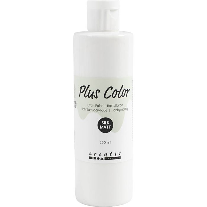 Peinture Acrylique Plus Color, blanc, 250 ml/ 1 flacon
