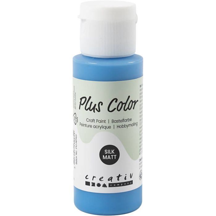 Peinture Acrylique Plus Color, bleu primaire, 60 ml/ 1 flacon