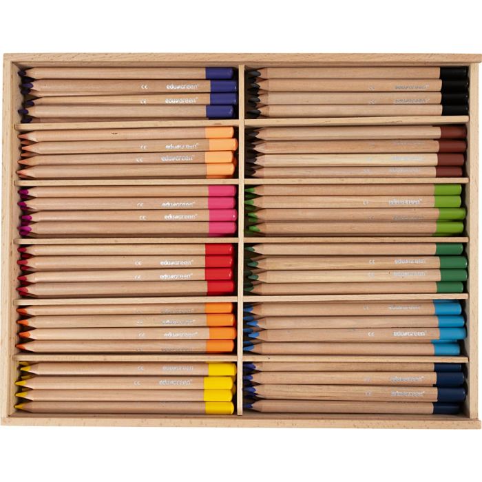 Crayons de Couleur Jumbo Edugreen, mine 5 mm, ass. de couleurs, 12x12 pièces/ 1 Pq.