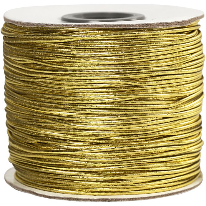 Fil élastique, ép. 1 mm, or, 100 m/ 1 rouleau