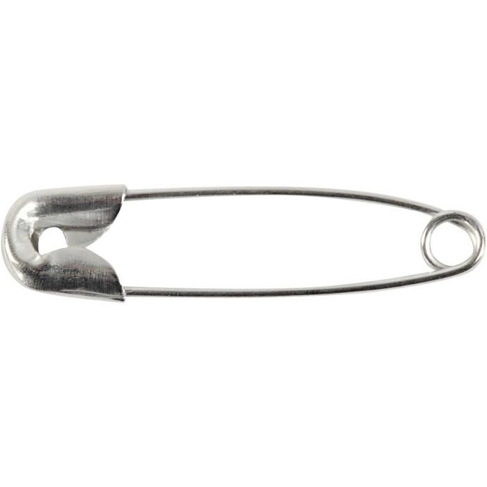 Épingles à nourrice, L : 22 mm, ép. 0,6 mm, argent, 100 pièces/ 1 Pq.