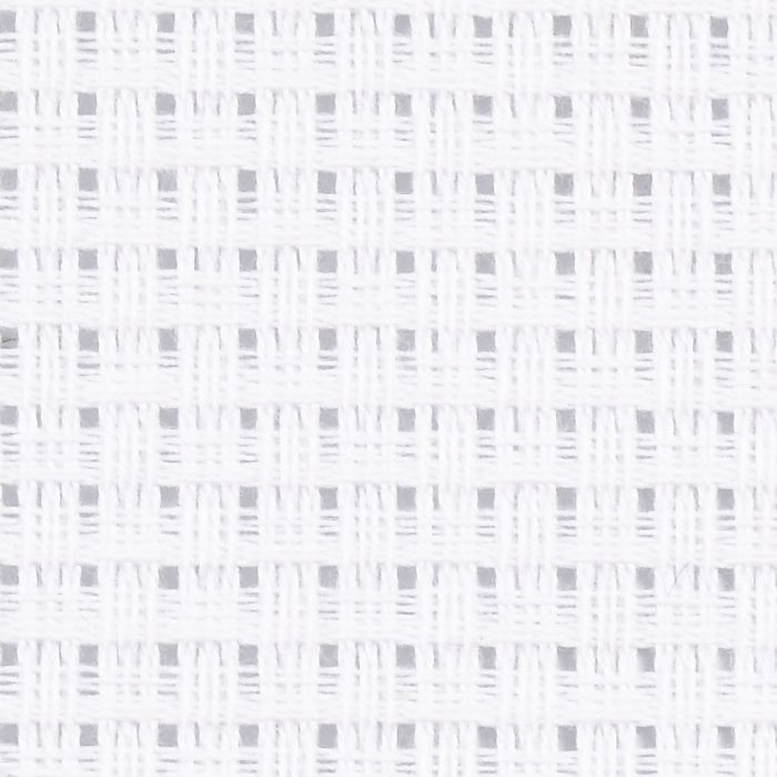 Toile aïda, dim. 50x50 cm, 24 pts/10 cm, blanc, 1 pièce