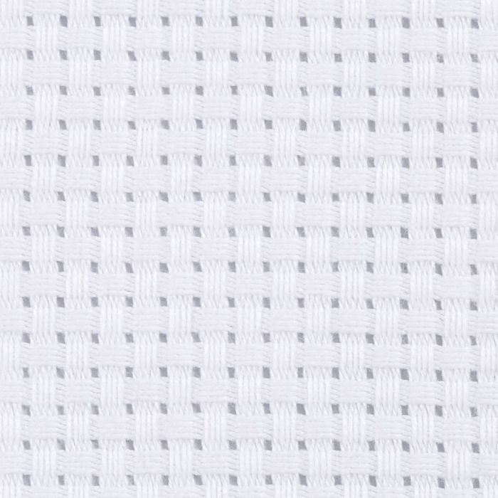 Toile aïda, L : 150 cm, 35 pts/10 cm, blanc, 3 m/ 1 Pq.