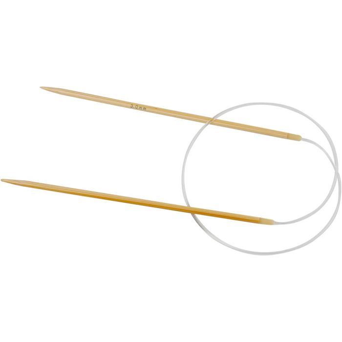 Aiguilles à tricoter circulaires, L : 60 cm, dim. 3 mm, 1 pièce