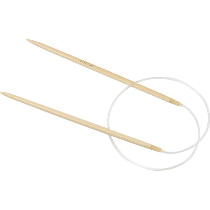 Aiguilles à tricoter circulaires, L : 60 cm, dim. 4,5 mm, 1 pièce