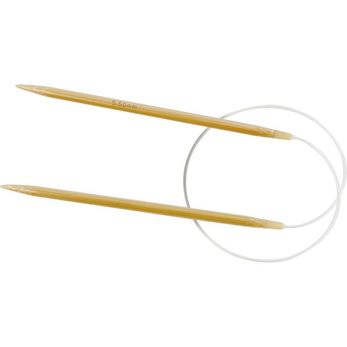 Aiguilles à tricoter circulaires, L : 60 cm, dim. 5,5 mm, 1 pièce