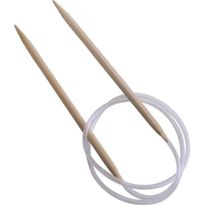 Aiguilles à tricoter circulaires, L : 80 cm, dim. 6 mm, 1 pièce