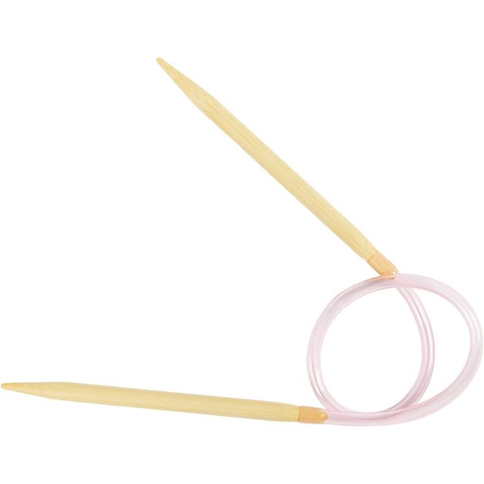 Aiguilles à tricoter circulaires, L : 40 cm, dim. 6 mm, 1 pièce