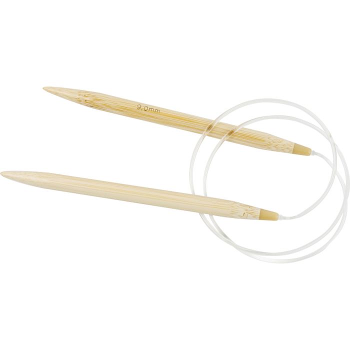 Aiguilles à tricoter circulaires, L : 80 cm, dim. 9 mm, 1 pièce