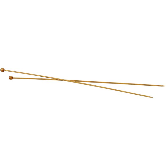 Aiguilles à tricoter, L : 35 cm, dim. 3 mm, 1 paire