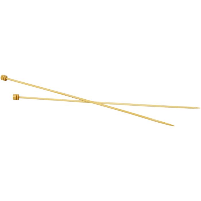 Aiguilles à tricoter, L : 35 cm, dim. 4 mm, 1 paire