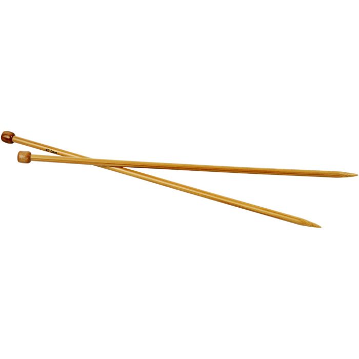Aiguilles à tricoter, L : 35 cm, dim. 7 mm, 1 paire