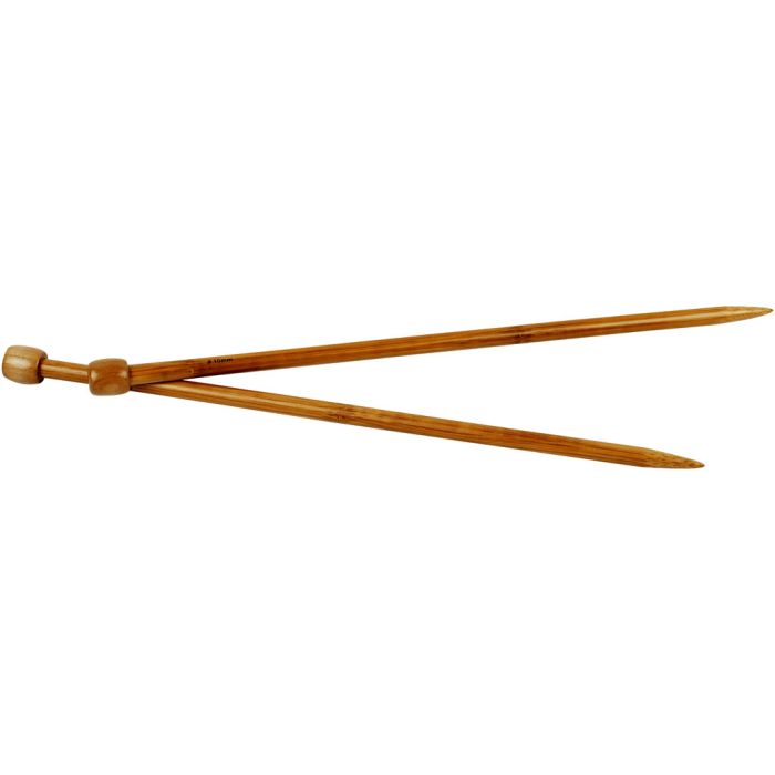 Aiguilles à tricoter, L : 35 cm, dim. 10 mm, 1 paire