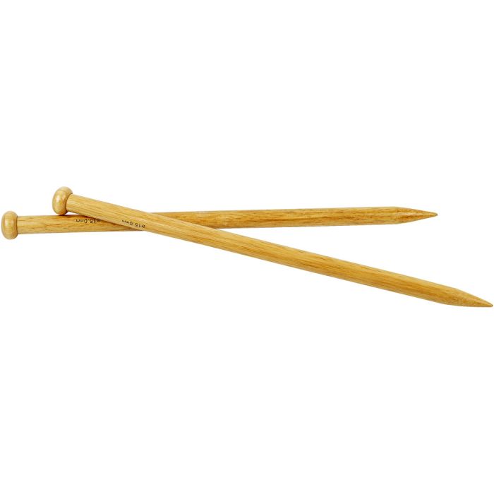 Aiguilles à tricoter, L : 35 cm, dim. 15 mm, 1 paire