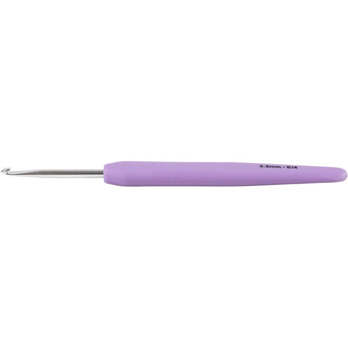 Crochet, dim. 3,5, L : 13,3 cm, dim. 3,5 mm, mauve clair, 1 pièce