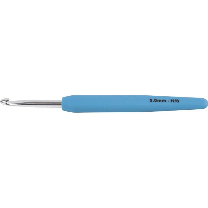 Crochet, dim. 5, L : 13,3 cm, dim. 5 mm, bleu, 1 pièce