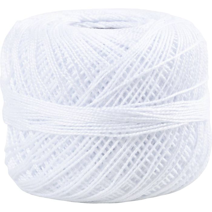 crochet 2-2,5, blanc, 125 m, 20 gr/ 1 boule