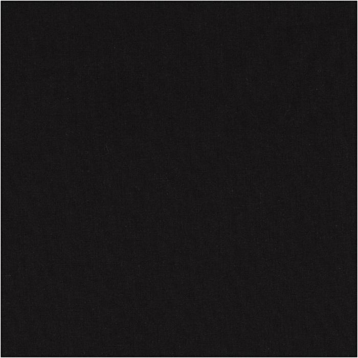 Tissu, L : 145 cm, 140 gr, noir, 2 m/ 1 Pq.