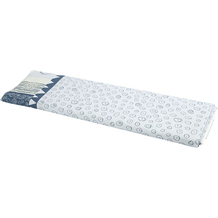 Tissu, L : 145 cm, 140 gr, bleu, 10 m/ 1 rouleau