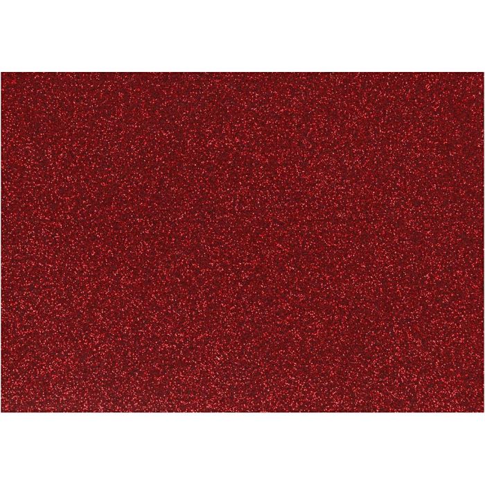 Film à repasser, A5, feuille 148x210 mm, paillettes, rouge, 1 flles
