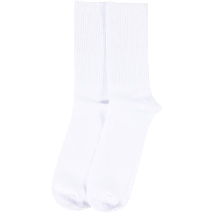 Chaussettes de coton, dim. 43-46, blanc, 1 paire