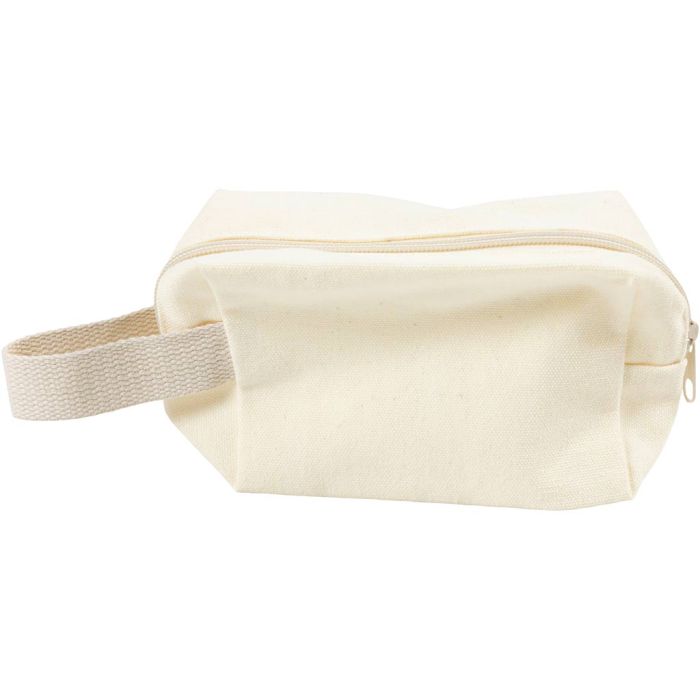 Trousse à maquillage, H : 10 cm, P: 5 cm, L : 14 cm, naturel clair, 1 pièce