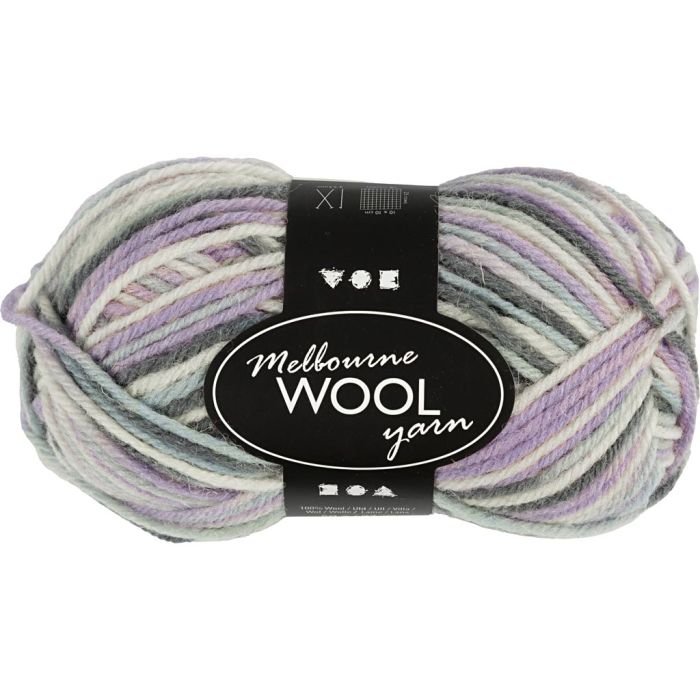 Pelote de laine Melbourne, L : 92 m, aiguille 4-5,5, violet foncé, 50 gr/ 1 boule