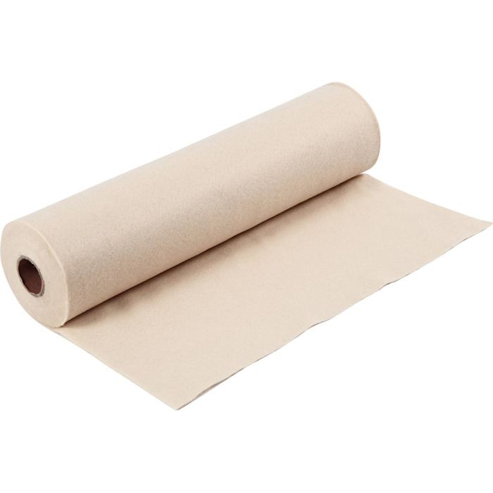 Feutrine synthétique, L : 45 cm, ép. 1,5-2 mm, 180-200 gr, beige clair, 5 m/ 1 rouleau