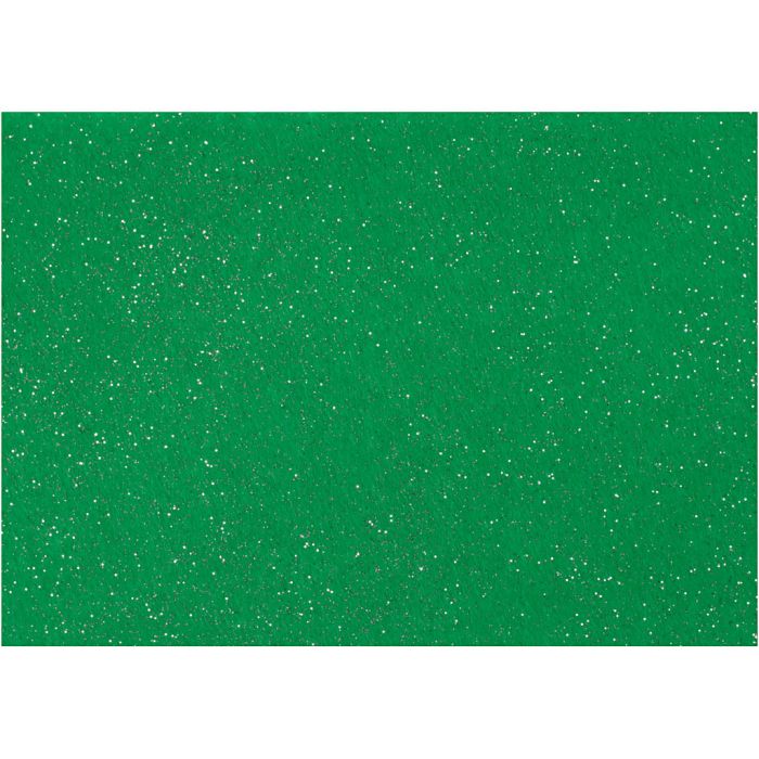Feutrine synthétique, A4, feuille 210x297 mm, ép. 1,5-2 mm, vert, 10 flles/ 1 Pq.