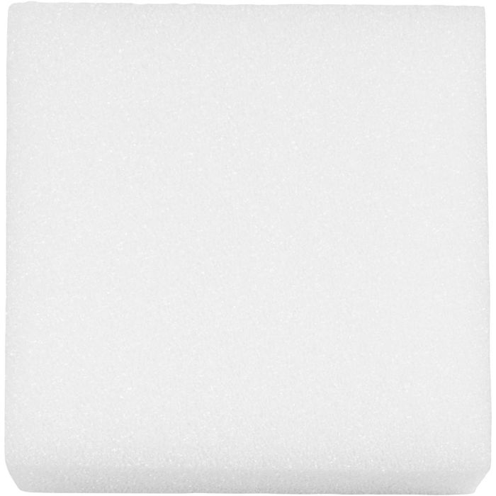 Mousse pour feutrage, dim. 20x20 cm, ép. 4.5 cm, blanc, 1 pièce