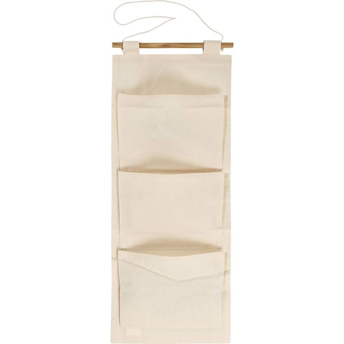 Organiseur à suspendre, H : 75 cm, L : 30 cm, 145 gr, naturel clair, 1 pièce