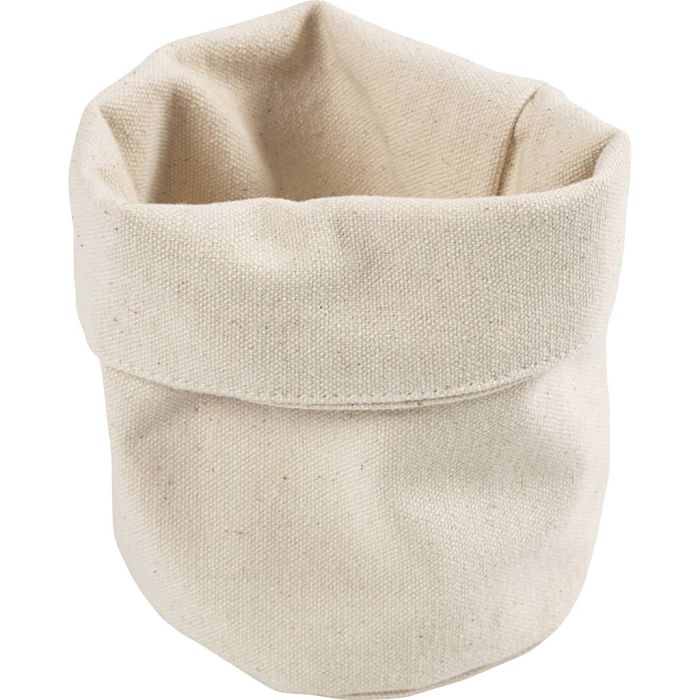 Paniers en tissu, H : 14,5 cm, d 9 cm, 385 gr, naturel clair, 2 pièces/ 1 Pq.