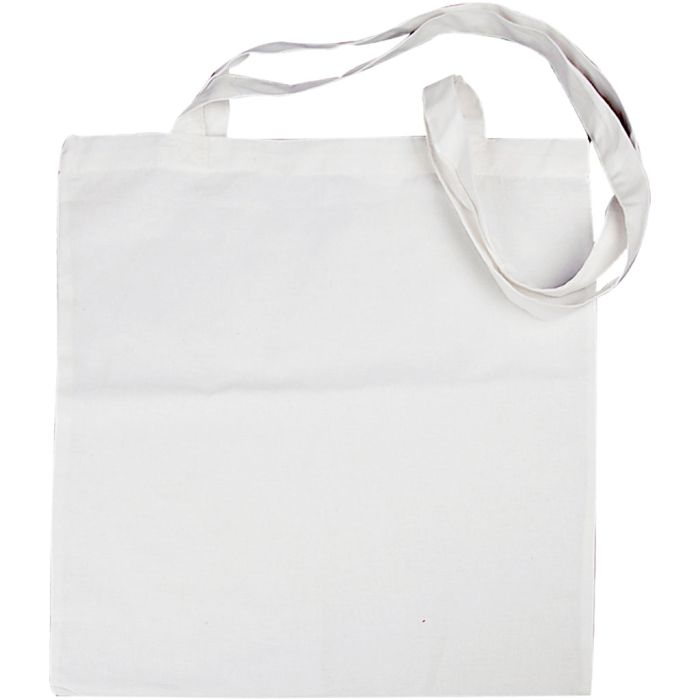 Sac fourre-tout, dim. 38x42 cm, 130 gr, blanc, 10 pièces/ 1 Pq.