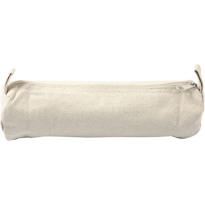 Trousse, L : 20 cm, d 6 cm, 300 gr, naturel clair, 1 pièce