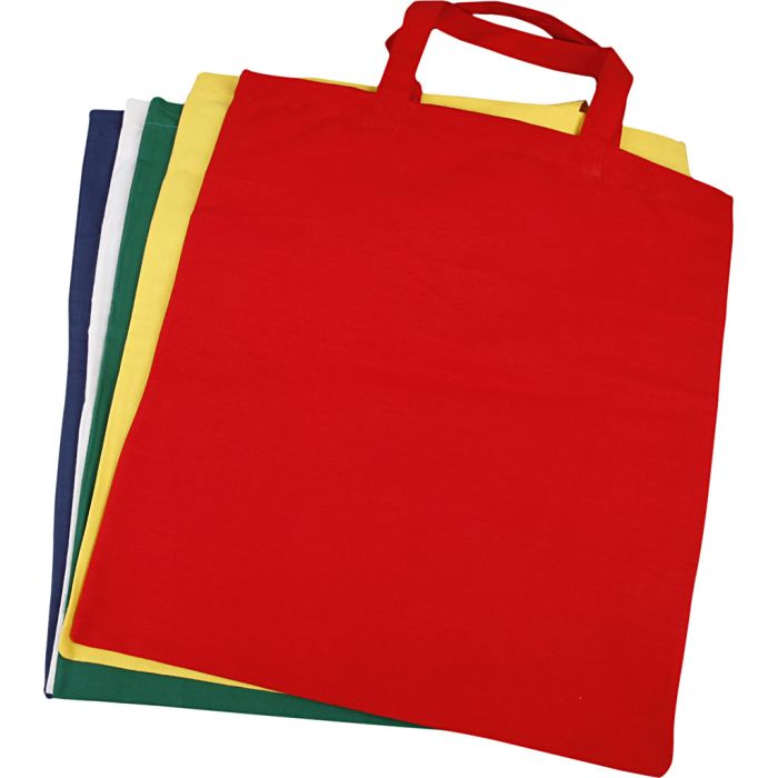 Sac Fourre-Tout, dim. 38x42 cm, 135 gr, ass. de couleurs, 5 pièces/ 1 Pq.